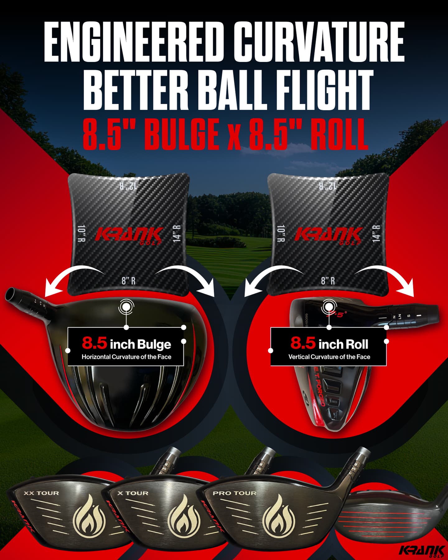 Krank Golf Bulge and Roll 3 social media graphic